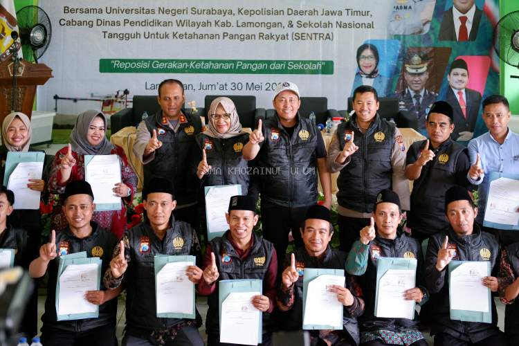 DEKLARASI SINERGI KETAHANAN PANGAN SENTRA BERSAMA UNESA DAN POLDA JATIM.